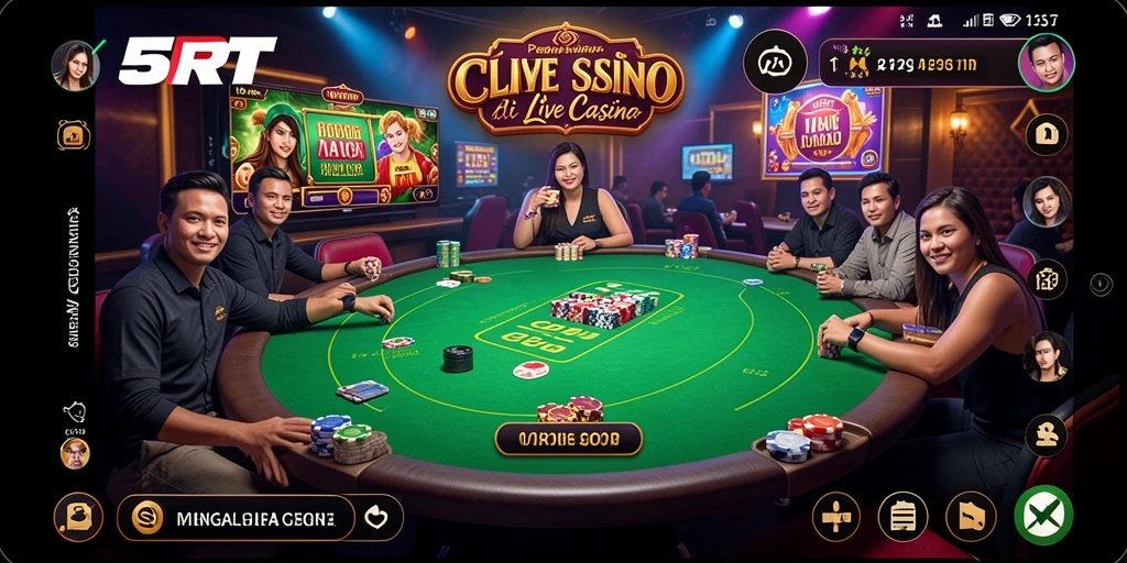 Tampilan gameplay Live Casino yang menarik dan interaktif