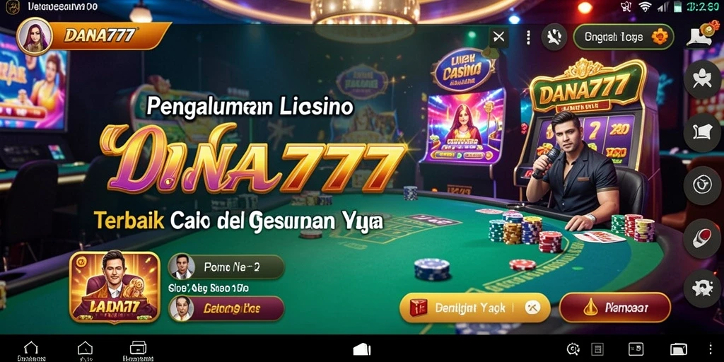 Screenshot DANA777 yang menampilkan gameplay Live Casino yang memukau.