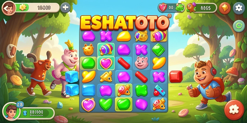 Tampilan gameplay ESHATOTO yang seru dan mengasyikkan.