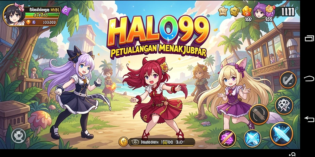 Screenshot menunjukkan gameplay menarik dalam dunia anime.