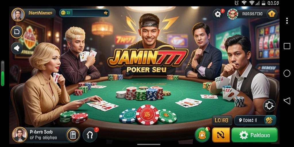 Tampilan utama JAMIN777 menampilkan gameplay seru dalam permainan Poker.