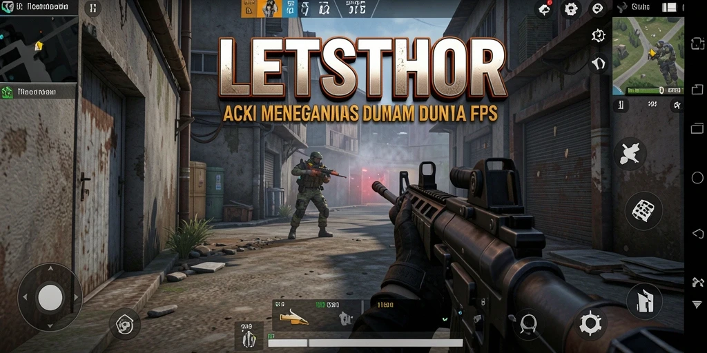 Tampilan gameplay LETSTHOR dengan aksi tembak-menembak mendebarkan.