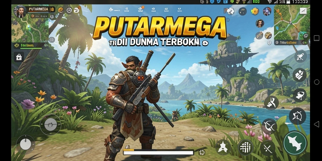 Gameplay PUTARMEGA yang menarik dan mendebarkan di dunia terbuka.