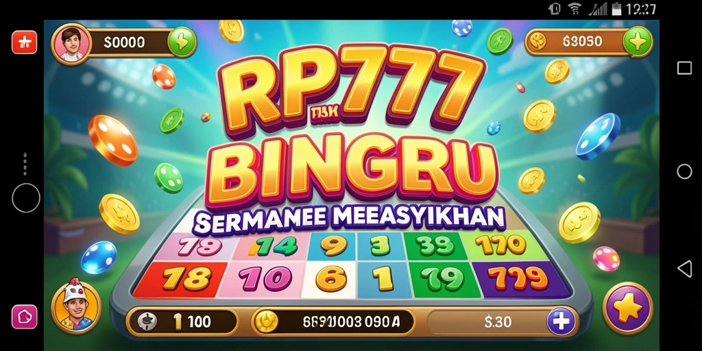 Screenshot gameplay RP777 menampilkan keseruan bermain Bingo secara interaktif.