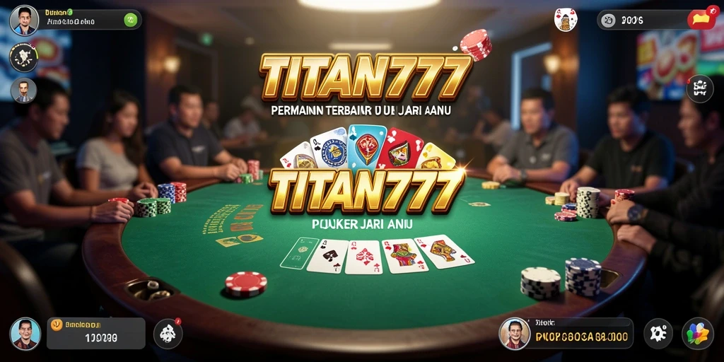 Tangkapan layar utama <strong>TITAN777</strong> menampilkan pengalaman bermain Poker yang mendebarkan.