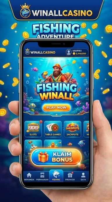 Tampilan antarmuka aplikasi winallcasino yang modern dan user-friendly.